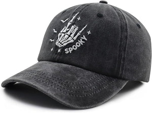 Halloween Spooky Hat For Men Women Funny Adjustable Cotton Embroidered Skeleton Hand Baseball Cap 1759977379642.jpg