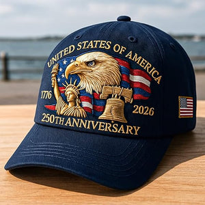 Eagle  Liberty United States 250th Anniversary Hat 2026 Adjustable Patriotic Baseball Cap With Bald Eagle For Veterans 1759978507177.jpg