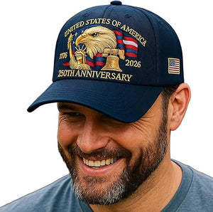 Eagle  Liberty United States 250th Anniversary Hat 2026 Adjustable Patriotic Baseball Cap With Bald Eagle For Veterans 1759978507185.jpg