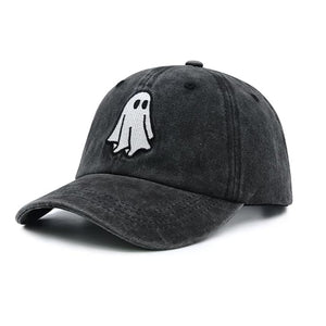Cute Embroidered Ghost Hat Adjustable Spooky Halloween Baseball Cap For Men Women Black 1759981849776.jpg