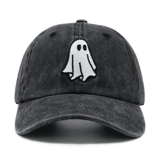 Cute Embroidered Ghost Hat Adjustable Spooky Halloween Baseball Cap For Men Women Black 1759981849998.jpg