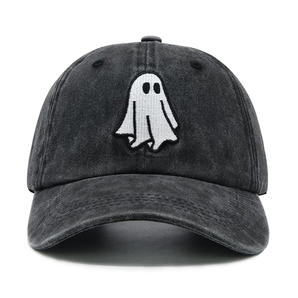 Cute Embroidered Ghost Hat Adjustable Spooky Halloween Baseball Cap For Men Women Black 1759981849998.jpg