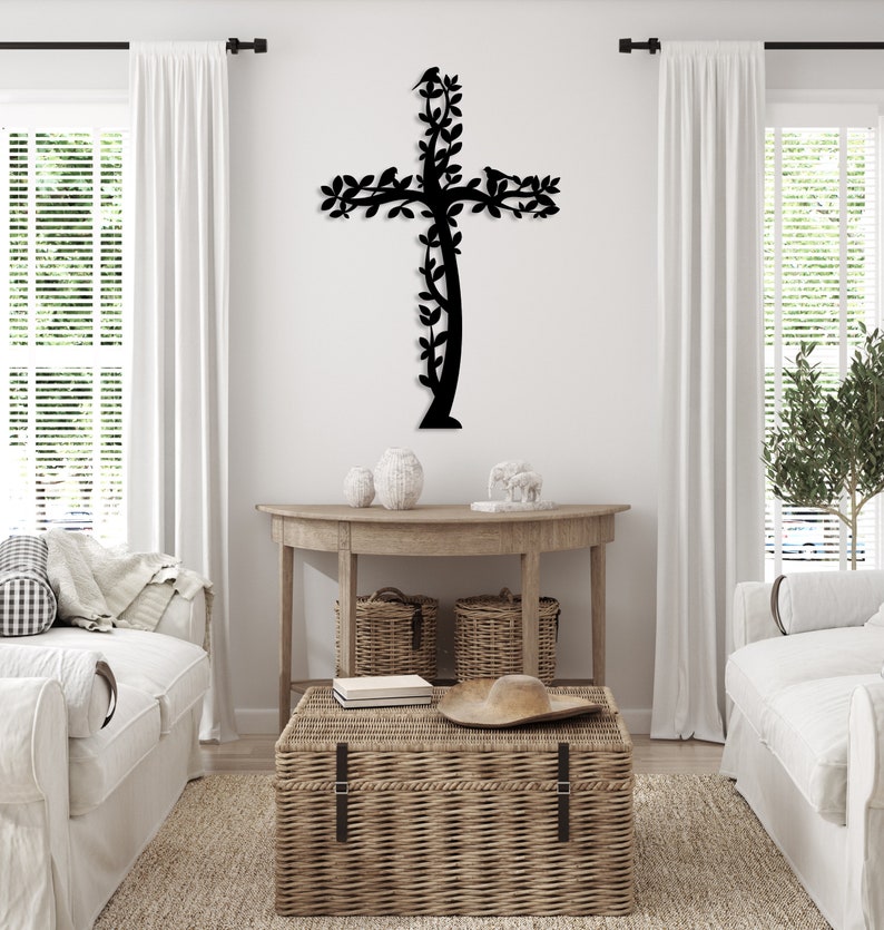Cross Metal Wall Art Tree And Birds Living Cross Hanging Religious Home Accent God Metal Sign Christian Wall Decor Religious Giftart 1760085757254.jpg