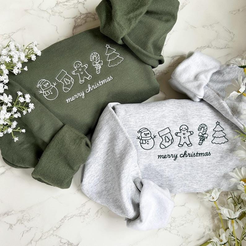 Embroidered Merry Christmas Design Embroidered Christmas Crewneck Design Embroidered Gingerbread Design Custom Xmas Gift 1760324828976.jpg