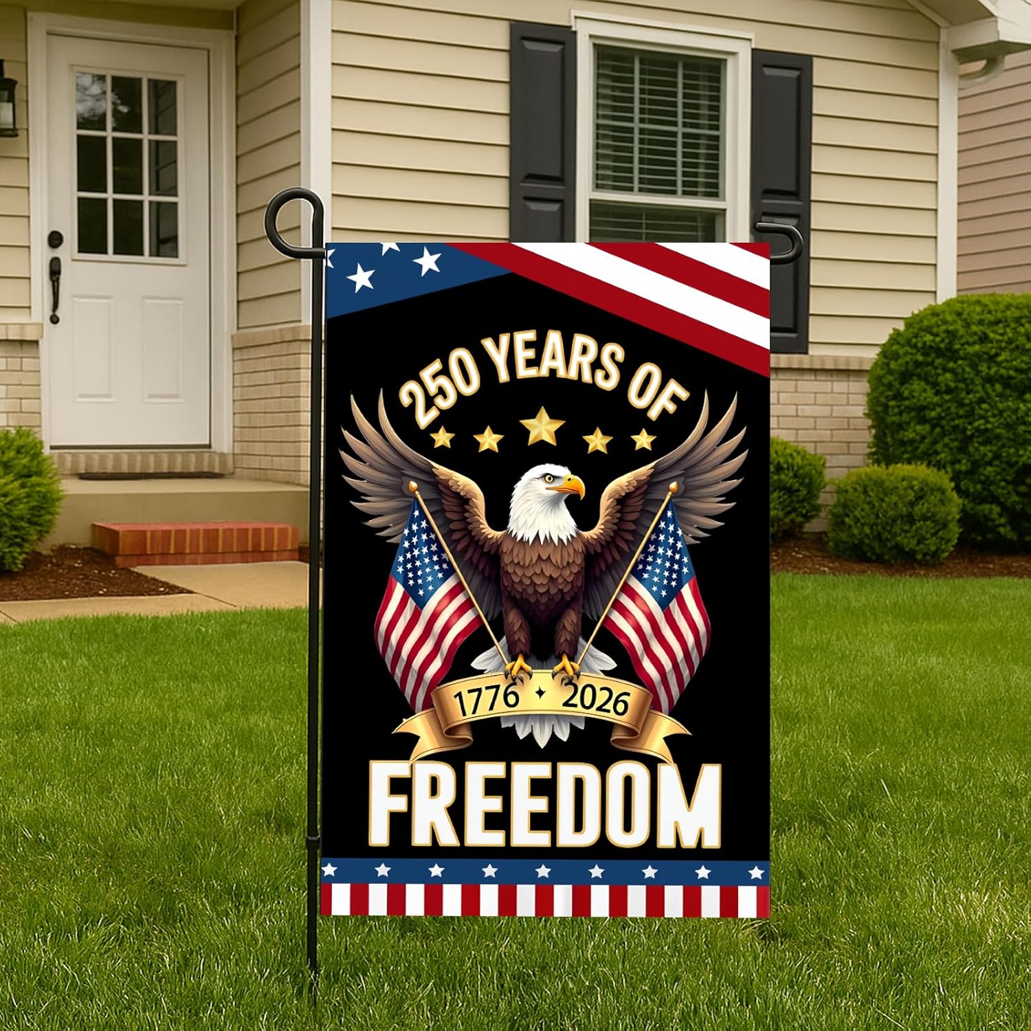250 Years America Garden Flag250th Anniversary Usa Patriotic Banner Double Sided With Eagle Design 1776 2026 Commemorative 1760435147990.jpg