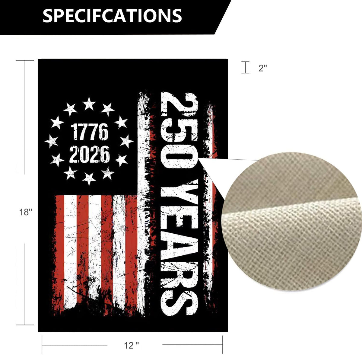 250 Years America Garden Flagblessings 250th Years Anniversary Usa Patriotic Banner Double Sided With Stars And Stripes Design1776 2026 Commemorative 1760435278466.jpg