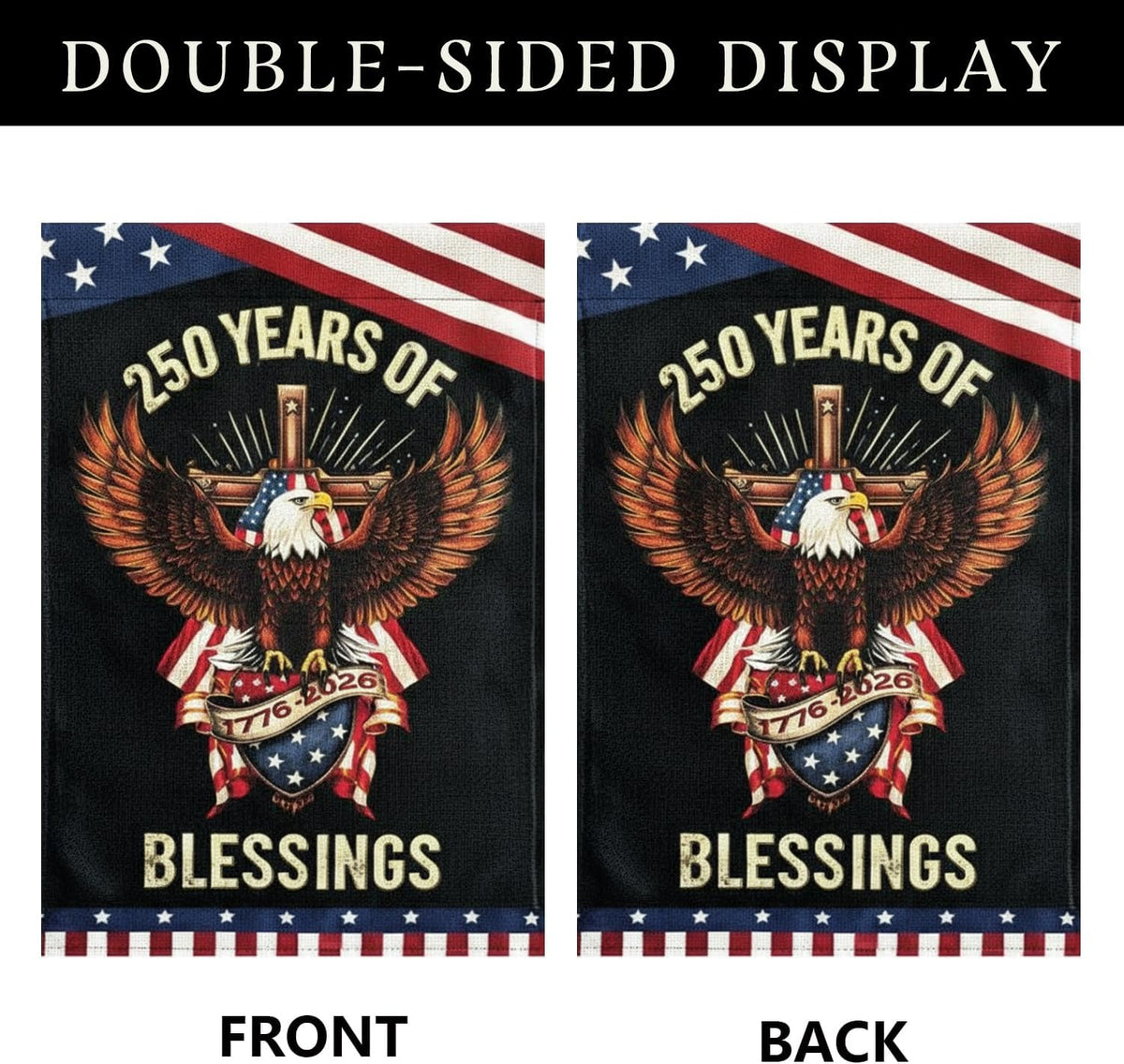 250 Years America Garden Flagblessings 250th Years Anniversary Usa Patriotic Banner Double Sided With Stars And Stripes Design1776 2026 Commemorative 1760435978962.jpg