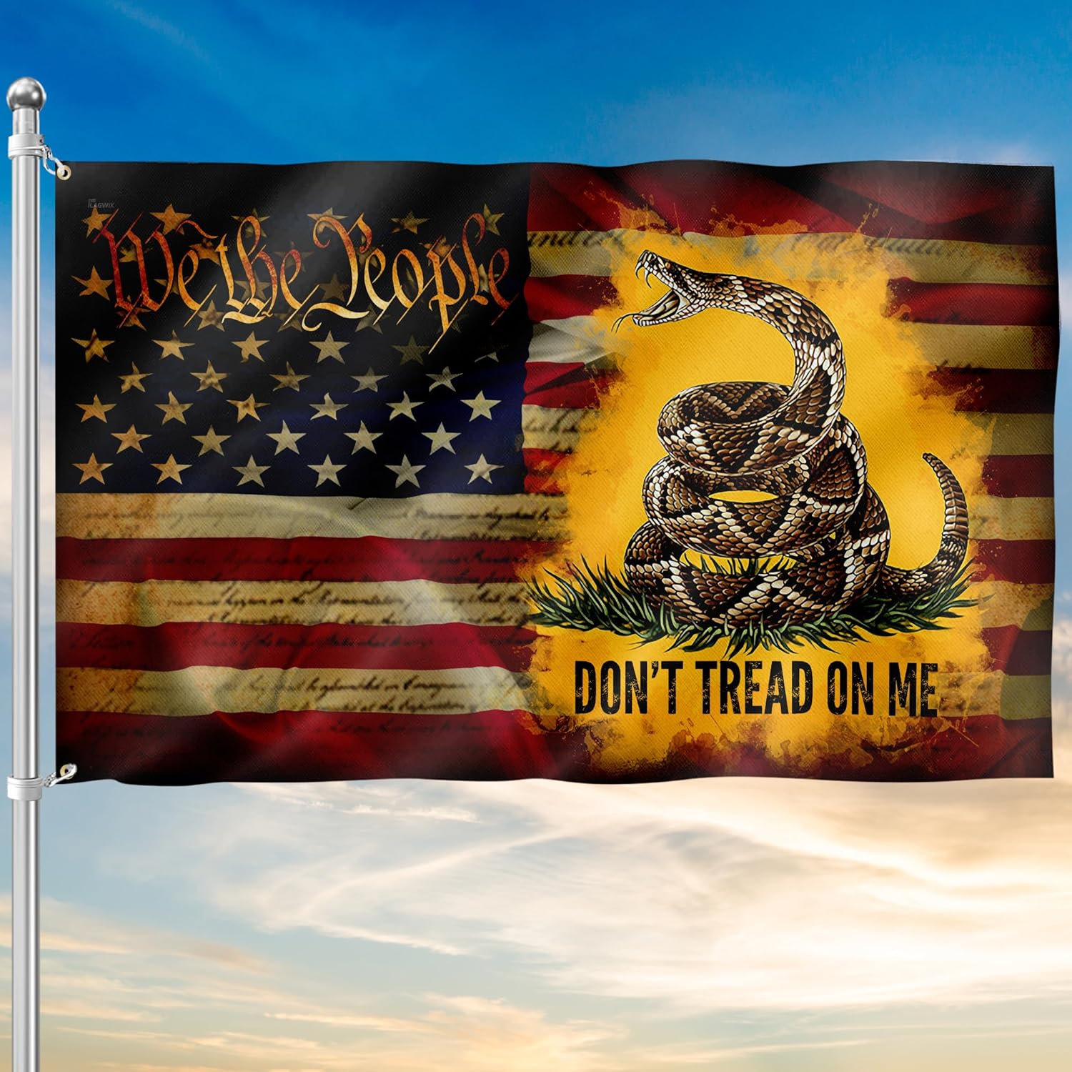 American Patriotic Gadsden Flag   Double Sided Heavy Duty Canvas Fade Resistant   Patriotic American House Flags 4th Of July Decorations For Indoor Outdoor Decor Flag With Grommets 1760496839554.jpg