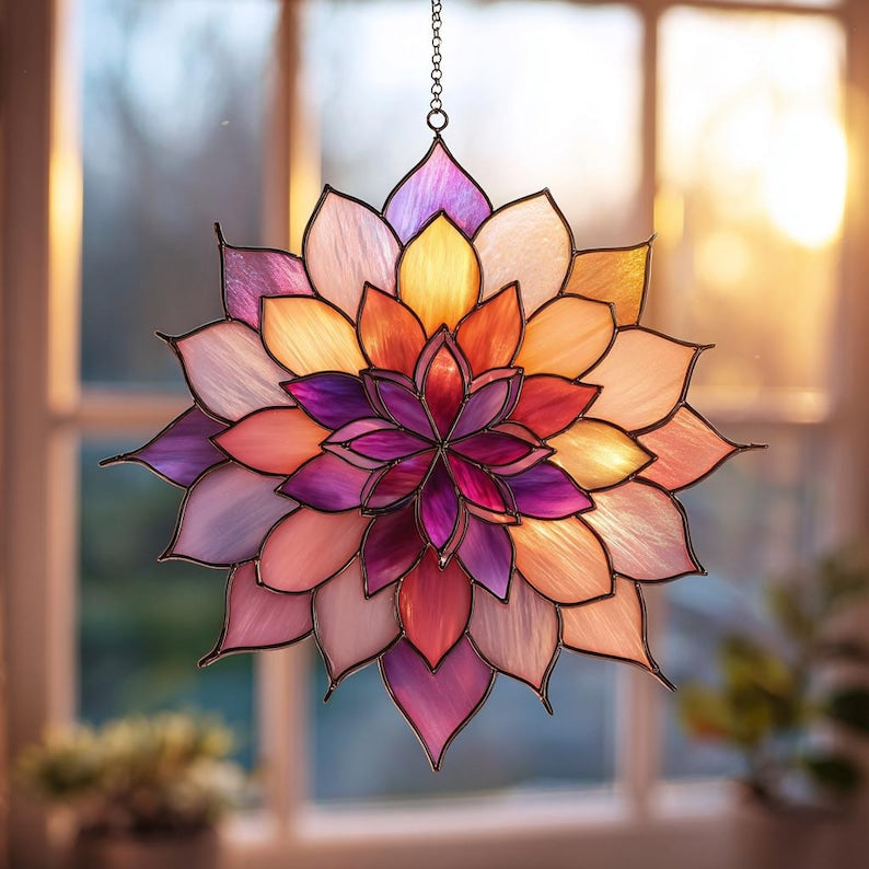 Dahlia Stained Suncatcher Boho Home Decor Stunning Beautiful Flower Window Hanging Decor Handmade Lotus Flower Window Hanging 1760586937977.jpg