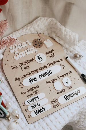 Dear Santa Sign Santa Letter Santa Sign Christmas Wood Signs Dry Erase Christmas Sign Dear Santa Christmas Decor Christmas Gift 1760684999246.jpg