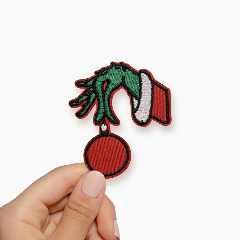 Green Grinchy Hand Iron On Patch Grinch Christmas Patch Embroidery Xmas Party Patch Holiday Patch Trucker Hat Patch 1760926171556.jpg