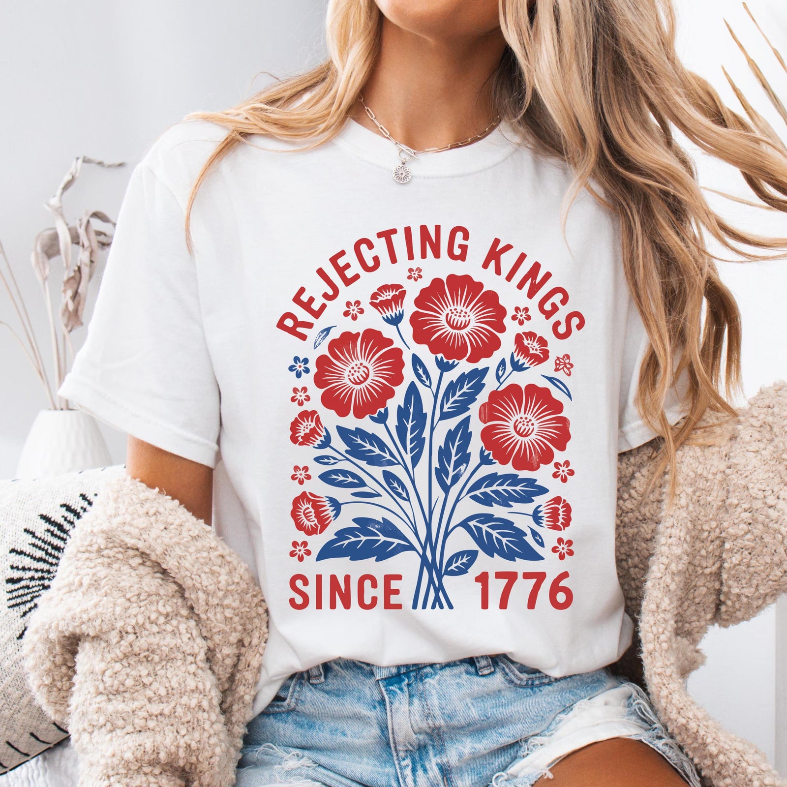 Rejecting Kings Since 1776 Shirt Flower Shirt Pro Democracy Shirt Anti Authoritarianism Shirt No Kings Shirt Resist Shirt 1760947648767.jpg