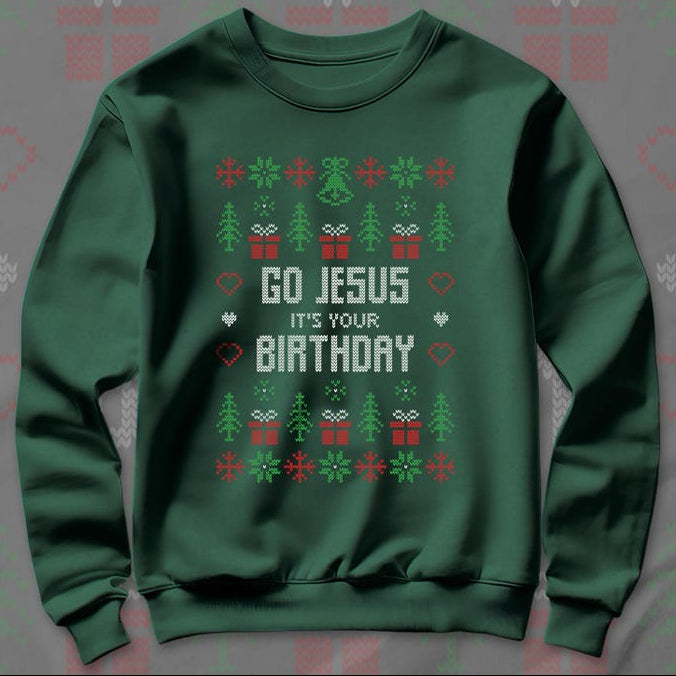 Go Jesus Its Your Birthday Shirt Funny Jesus Shirt Christian Christmas Sweatshirt Ugly Jesus Sweater Catholic Gifts Religious Humor 1761014815271.jpg