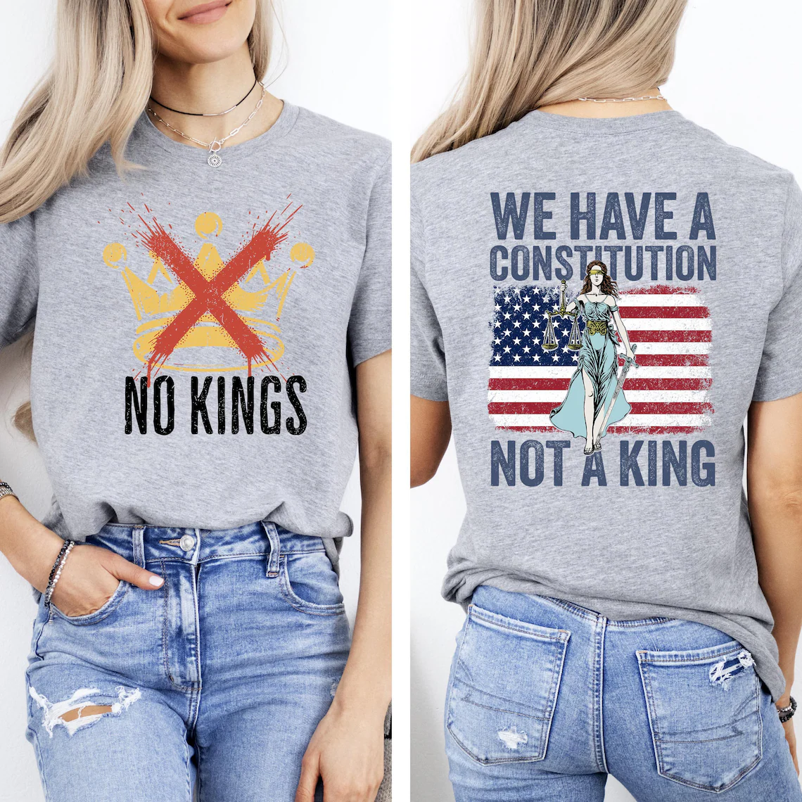 We Have A Constitution Not A King Shirt Shirt Political Shirts Anti Maga Shirts Crown No Kings Shirt Protest Tshirts 1761103217131.png