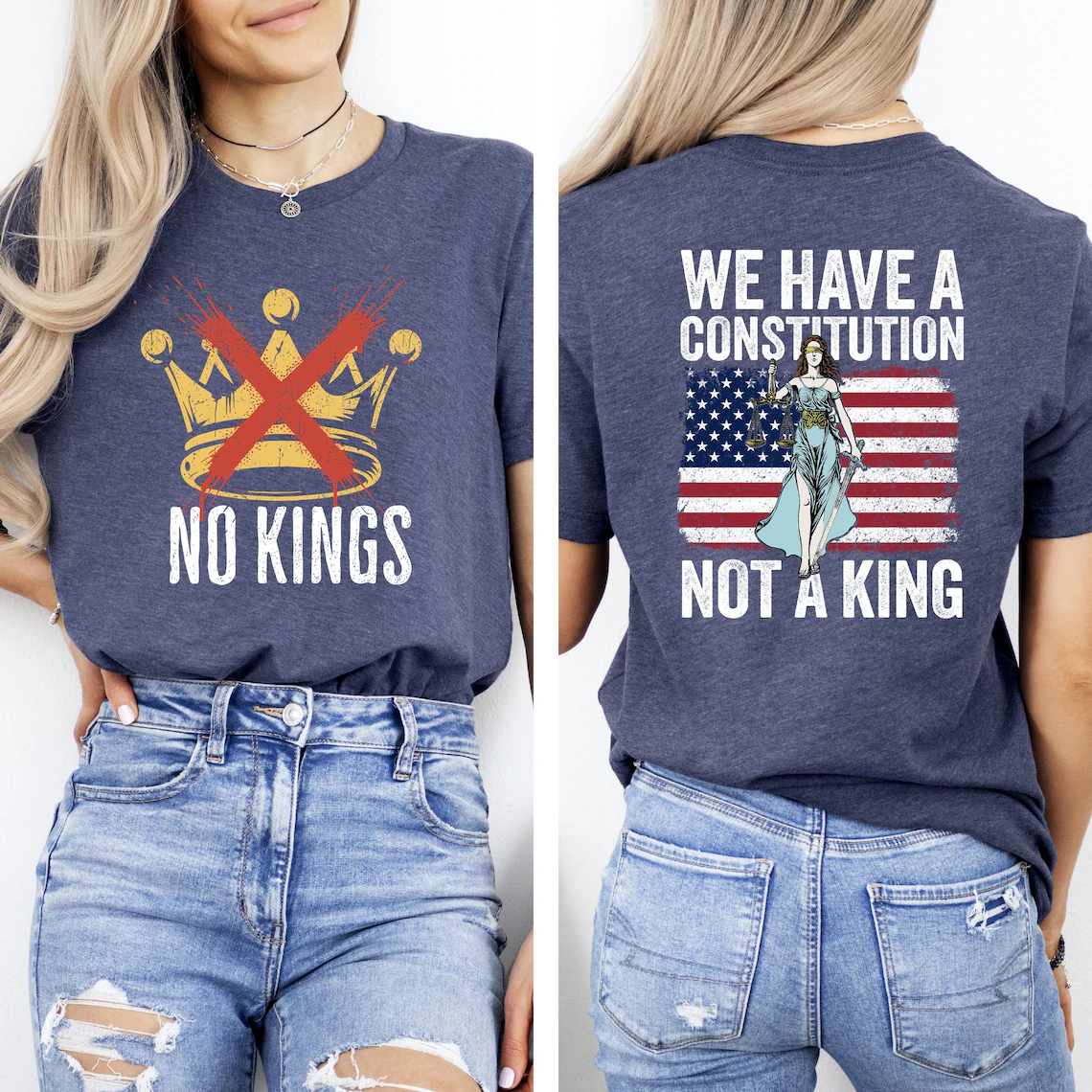 We Have A Constitution Not A King Shirt Shirt Political Shirts Anti Maga Shirts Crown No Kings Shirt Protest Tshirts 1761103220311.png
