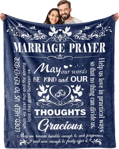 Marriage Prayer Wedding Gifts For Newlyweds Marriage Prayer Wedding Gifts Blankets Engagement Gifts For Couples Christian Religious Prayer Quote Bridal Shower Gifts 1761273262413.jpg