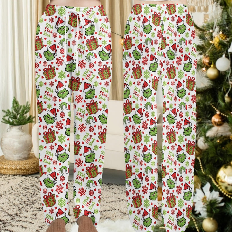 Grinch Christmas Pajama Pants Cozy Holiday Grinch Pj Pants Family Matching Christmas Pajamas Xmas Season Sleepwear Christmas Gift 1761291600245.jpg