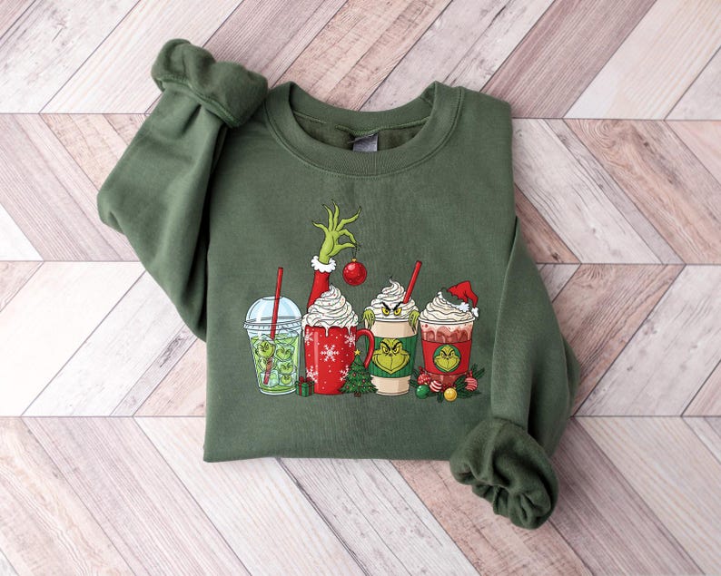 Grinch Sweatshirt Grinch Shirt Grinchmas Shirt Grinchmas Sweatshirt Grinch Coffee Drink Shirt Christmas Coffee Shirt Funny Christmas 1761292565068.jpg