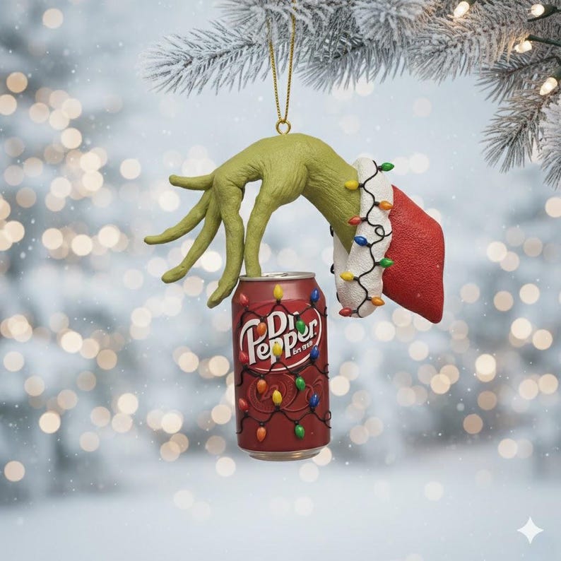 Merry Grinchmas Dr Pepper Acrylic Ornament Grinchy Dr Pepper Grinch Ornament Christmas Ornament The Grinch Xmas Decor Merry Grinchmas 1761293712796.jpg