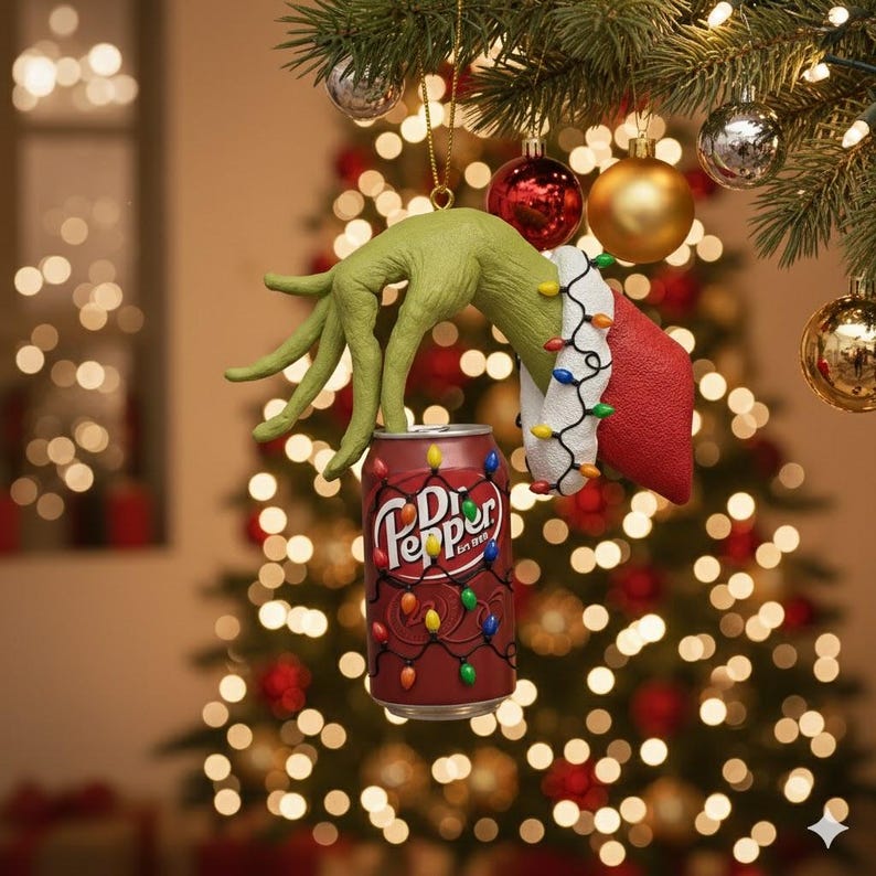 Merry Grinchmas Dr Pepper Acrylic Ornament Grinchy Dr Pepper Grinch Ornament Christmas Ornament The Grinch Xmas Decor Merry Grinchmas 1761293713583.jpg