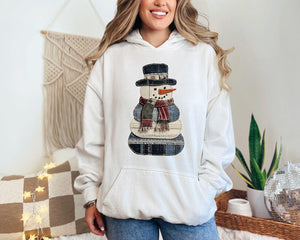 Faux Patchwork Snowman Sweatshirt Patchwork Christmas Sweater Christmas Faux Patchwork Hoodie Gift For Christmas Holiday Crewneck 1761296115528.jpg