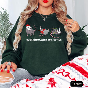 Overstimulated But Festive Possum Christmas Sweatshirt Funny Christmas Shirt Possum Christmas Sweatshirt Possum Gift Meme Sweatshirt 1761298324811.jpg