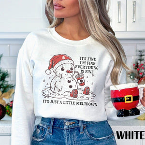 Funny Christmas Mental Health Sweatshirt Its Fine Snowman Meltdown Shirt Vintage Holiday Party Crewneck Sweater Winter Sarcastic Shirt 1761359991961.jpg