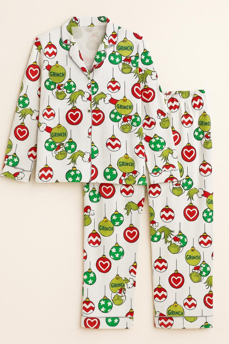 Grinch Christmas Pajamas Set Funny Holiday Pjs Family Matching Christmas Sleepwear Cozy Xmas Loungewear Outfit Gift 1761362963975.jpg