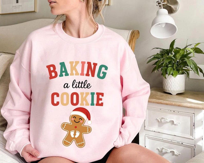 Growing A Little Cookie Sweatshirt Maternity Christmas Hoodie Christmas Pregnancy Announcement Shirt Funny Baby Reveal New Mom Gift 1761366650224.jpg