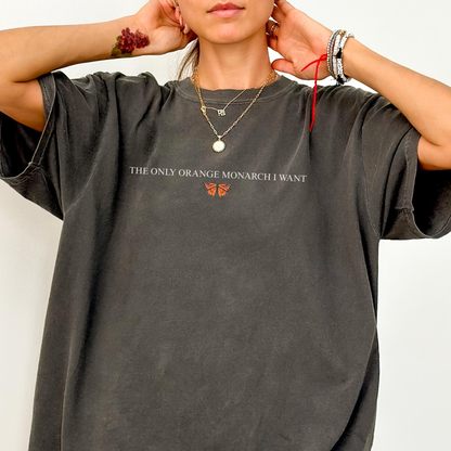 No Kings In America Shirt The Only Orange Monarch I Want Funny Political Tee Anti Fascism Tee 1761533463102.png
