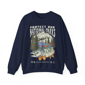 90s National Parks Unisex Sweatshirt Granola Girl Shirt Respect The Local Wildlife Pullover Hiking Camping Clothes Wanderlust Shirt 1761536633151.jpg
