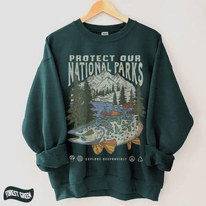 90s National Parks Unisex Sweatshirt Granola Girl Shirt Respect The Local Wildlife Pullover Hiking Camping Clothes Wanderlust Shirt 1761536633870.jpg