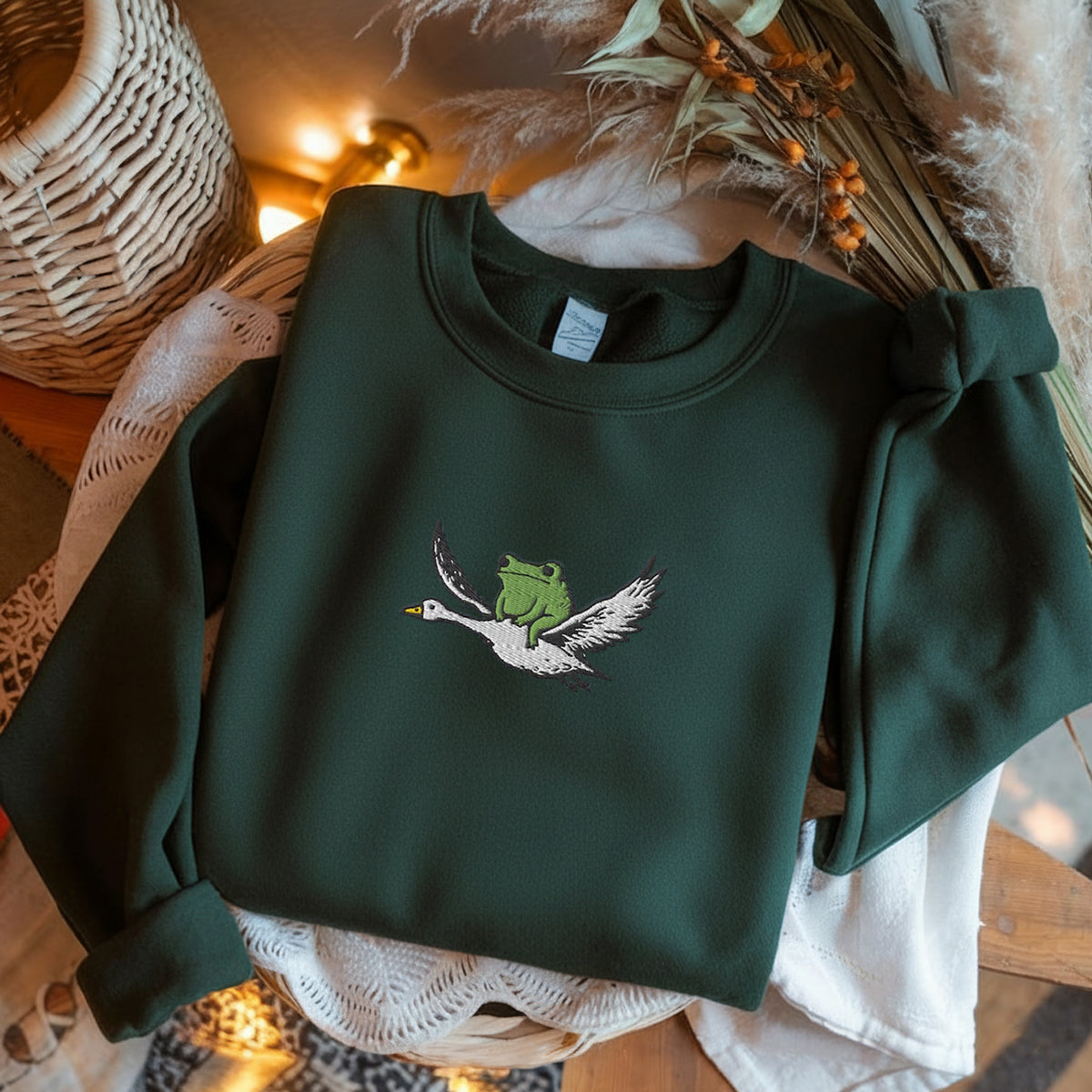 We Ride At Dawn Funny Frog And Goose Embroidered Tee Chaotic Animal Shirt Whimsical Gamer Gift 1761539672327.jpg