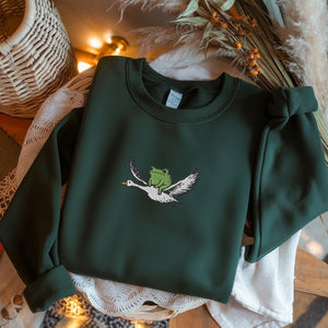 We Ride At Dawn Funny Frog And Goose Embroidered Tee Chaotic Animal Shirt Whimsical Gamer Gift 1761539672327.jpg