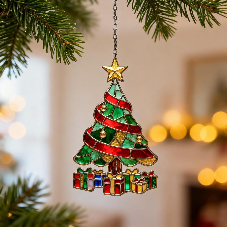 Christmas Stained Glass Tree Ornament Handmade Holiday Decorationwinter Holiday Suncatcherchristmas Giftchristmas Treehandmade Ornament 1761555850157.jpg