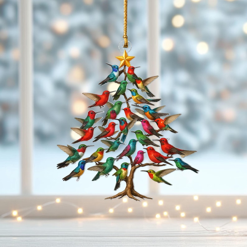 Hummingbird Christmas Tree Ornament Acrylic Bird Lover Gift 1761556522976.jpg
