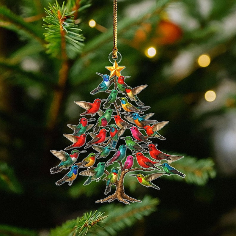Hummingbird Christmas Tree Ornament Acrylic Bird Lover Gift 1761556523035.jpg