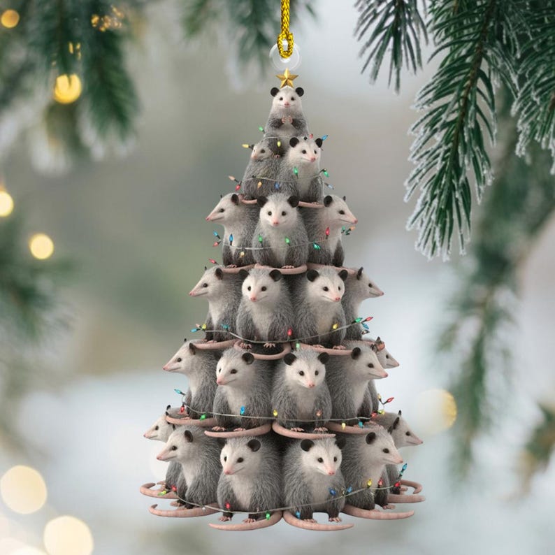 Custom Opossum Christmas Ornament Personalized Name Opossum Xmas Tree Hanging Decor Animal Lover Gift Funny Woodland Wildlife Xmas Decor 1761619019522.jpg