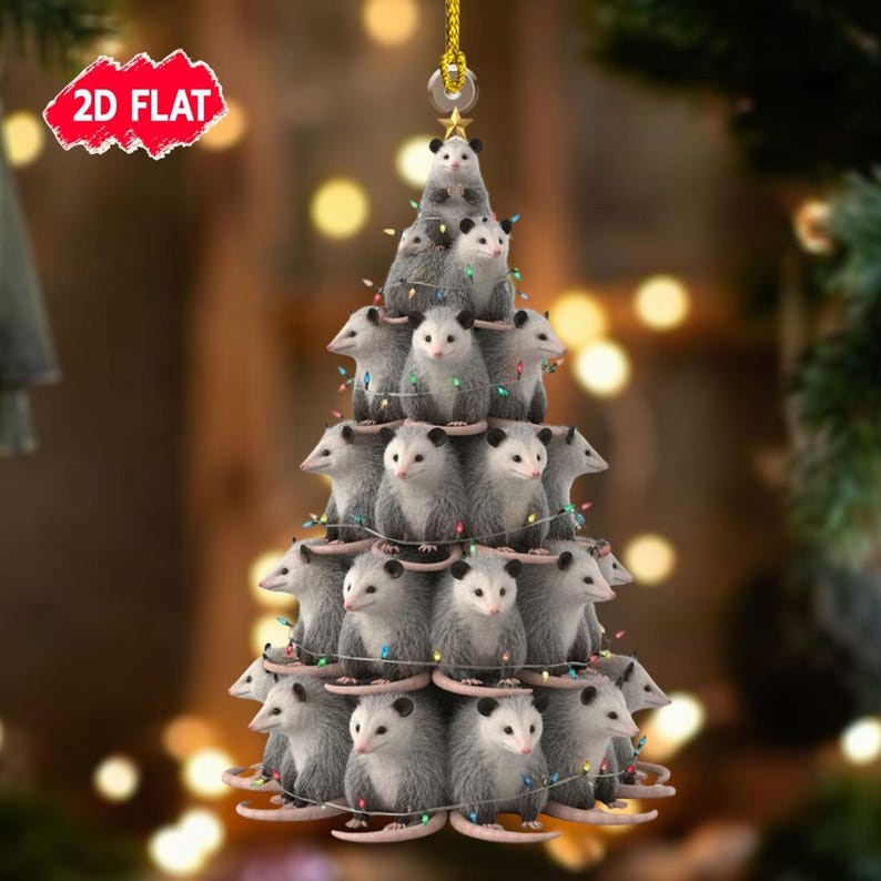 Custom Opossum Christmas Ornament Personalized Name Opossum Xmas Tree Hanging Decor Animal Lover Gift Funny Woodland Wildlife Xmas Decor 1761619019532.jpg