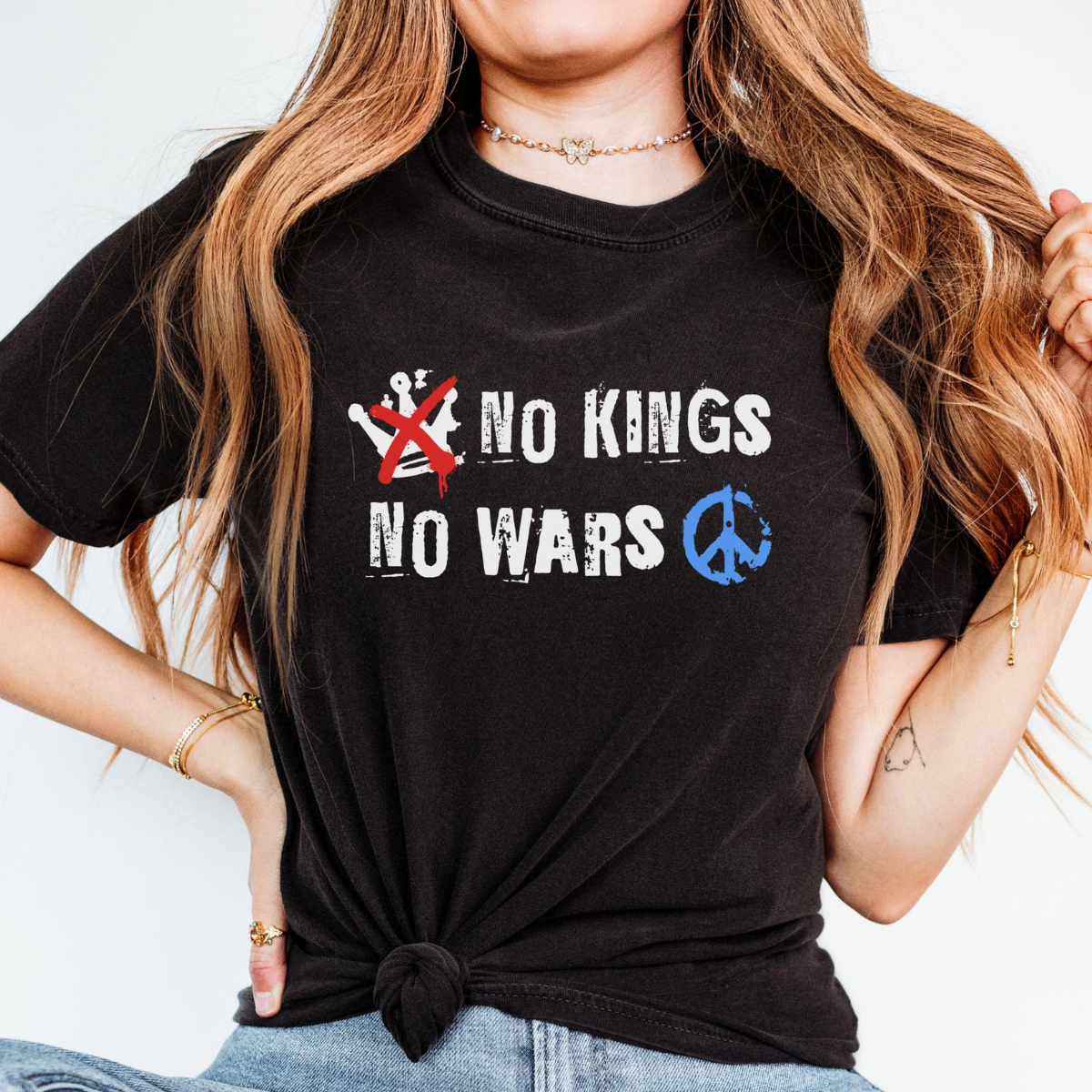 No Kings No Wars Shirt No War Protest Shirt Progressive Liberal Tee Protect Defend Democracy 1761625656260.png