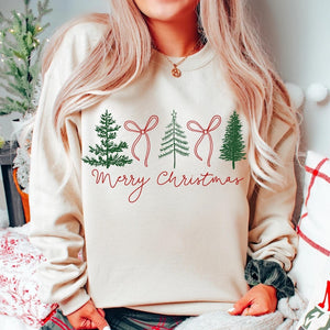 Preppy Christmas Tree Shirt Christmas Coquette Bow Shirt Merry Christmas Shirt  Coquette Merry Christmas Shirt 1761642350805.jpg