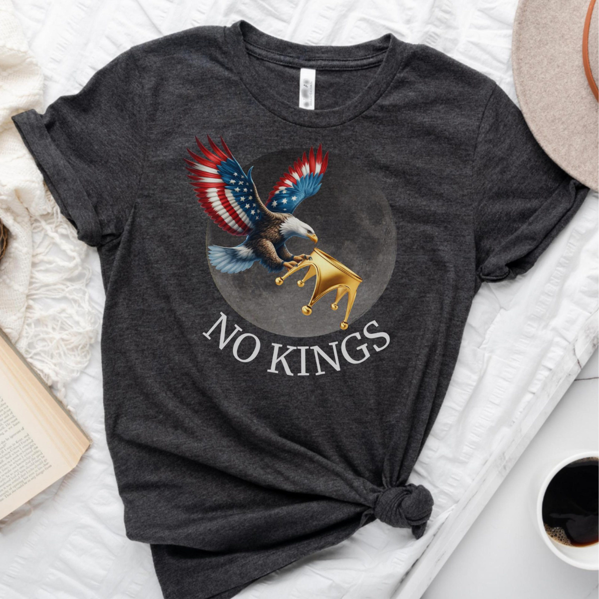 No Kings In America Shirt Political Shirts Anti Maga Shirts Crown No Kings Shirt Protest Shirts American Eagle Shirt 1761705528543.png