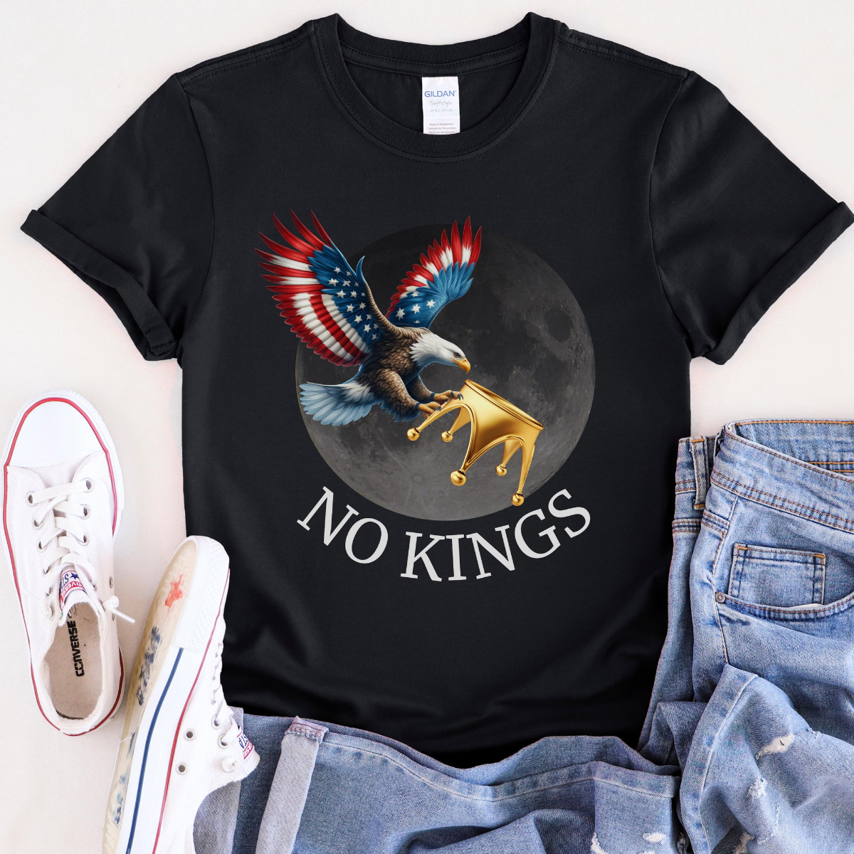 No Kings In America Shirt Political Shirts Anti Maga Shirts Crown No Kings Shirt Protest Shirts American Eagle Shirt 1761705528701.png