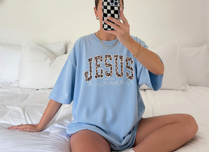 Christian Jesus Shirt Cheetah Print Bible Verse Tshirt Trendy Women Faith Apparel Gift Jesus Loves You The Way The Truth The Life 1761710491950.png