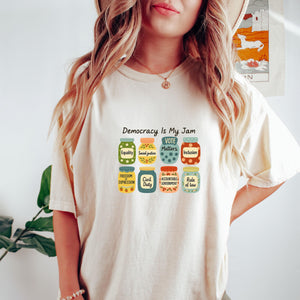 Democracy Is My Jam Shirt Pro Democracy Graphic Tee With Equality Voting Rights And Civil Justice Jars Political Statement T Shirt 1761710554047.jpg