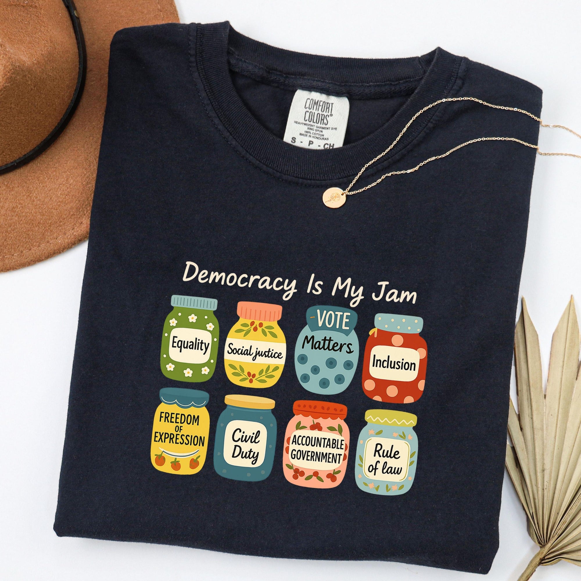 Democracy Is My Jam Shirt Pro Democracy Graphic Tee With Equality Voting Rights And Civil Justice Jars Political Statement T Shirt 1761710554083.jpg