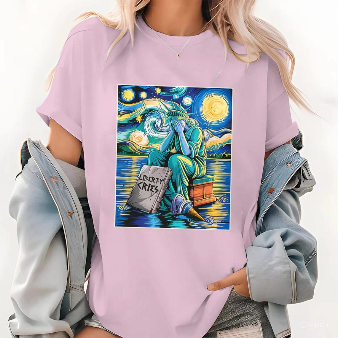 Liberty Crisis T Shirt Starry Night Protest Art 1761710807342.jpg