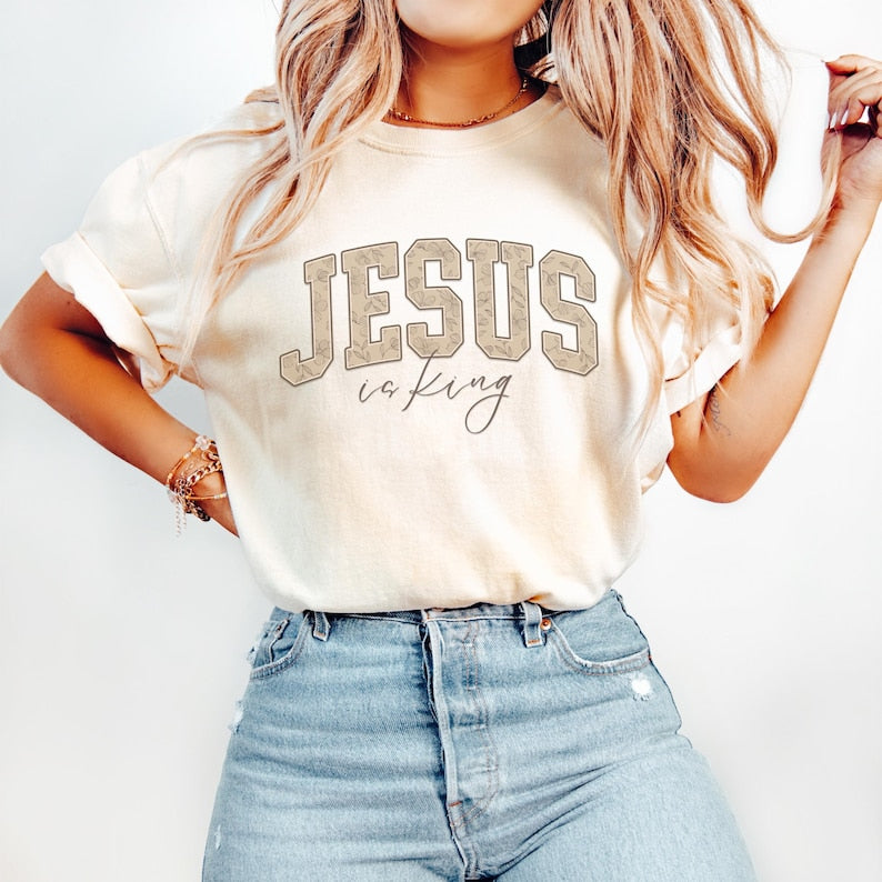 Jesus Is King Minimalistic Christianity Christianity Shirt Trendy Christian Shirt Boho Christian Shirt Christianity Gift Faith Apparel 1761710908498.jpg