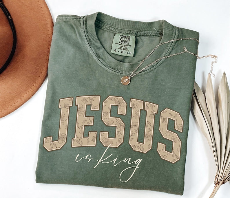 Jesus Is King Minimalistic Christianity Christianity Shirt Trendy Christian Shirt Boho Christian Shirt Christianity Gift Faith Apparel 1761710908539.jpg