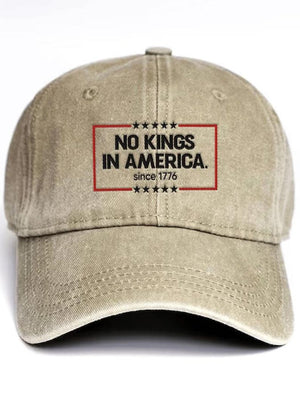 No Kings In America Print Baseball Cap America 1776 Vintage Classic Hat 4th Of July Unisex Gulf Hat Independence Day Cap Gift For D 1761723843042.jpg
